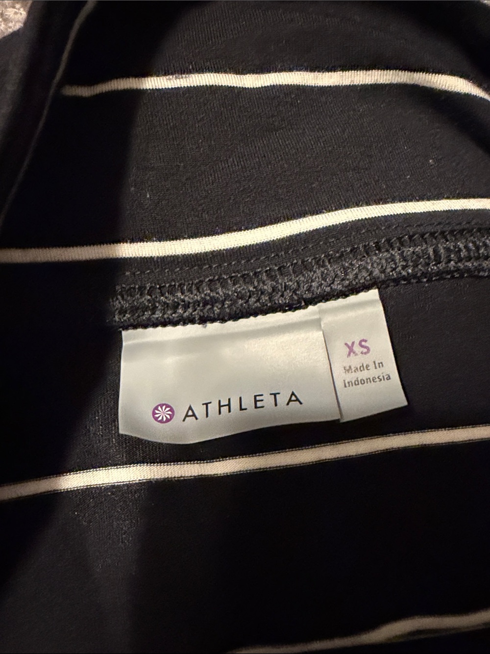 Athleta Black Skirt with White Stripes